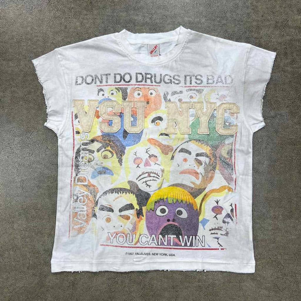 Vale T-Shirt "NO DRUGS" White New Size S