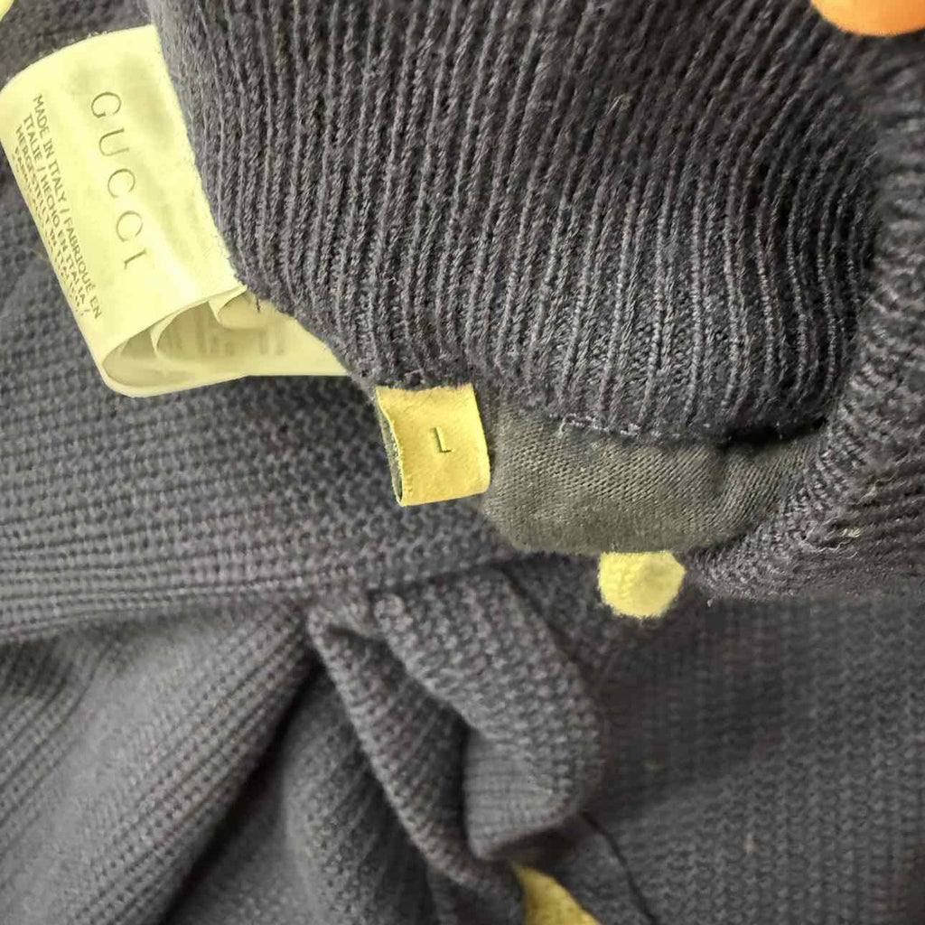 Gucci Sweatpants "STRIPED LOGO" Navy Used Size L