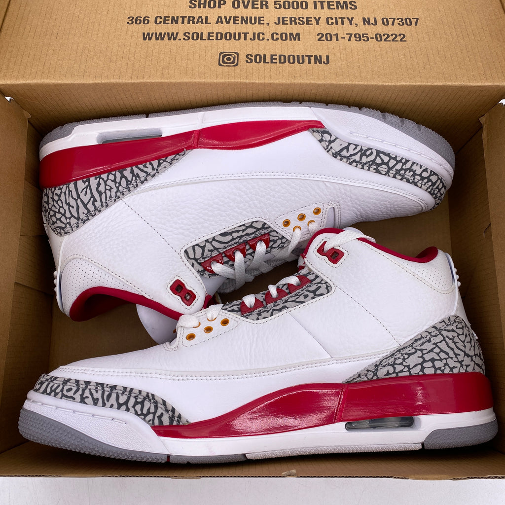 Air Jordan 3 Retro "Cardinal" 2022 Used Size 11