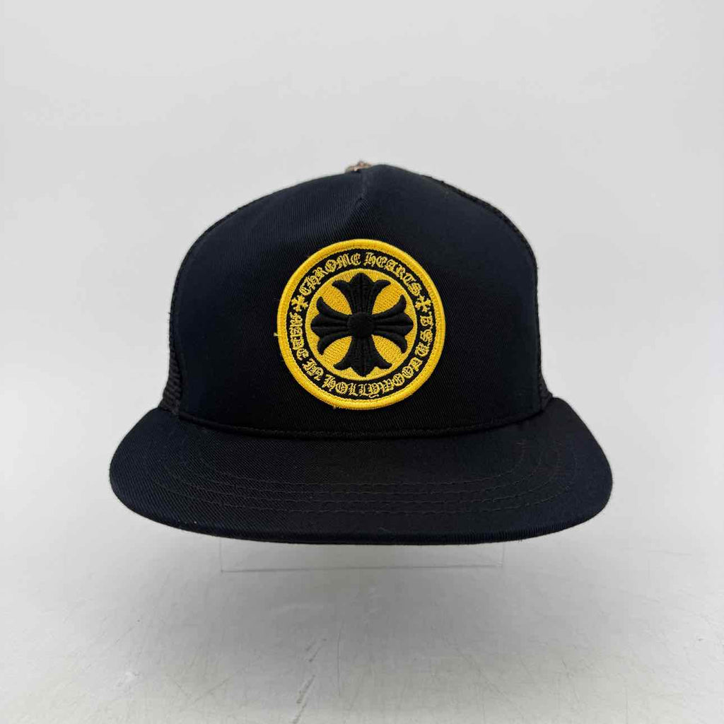 Chrome Hearts Trucker Hat "CROSS PLUS STAMP" New Black Size OS