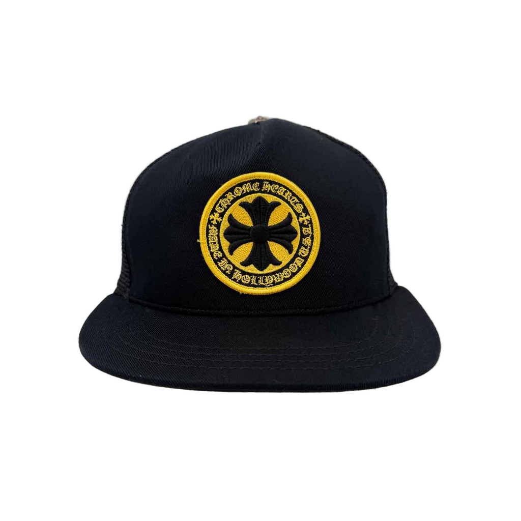 Chrome Hearts Trucker Hat "CROSS PLUS STAMP" New Black Size OS