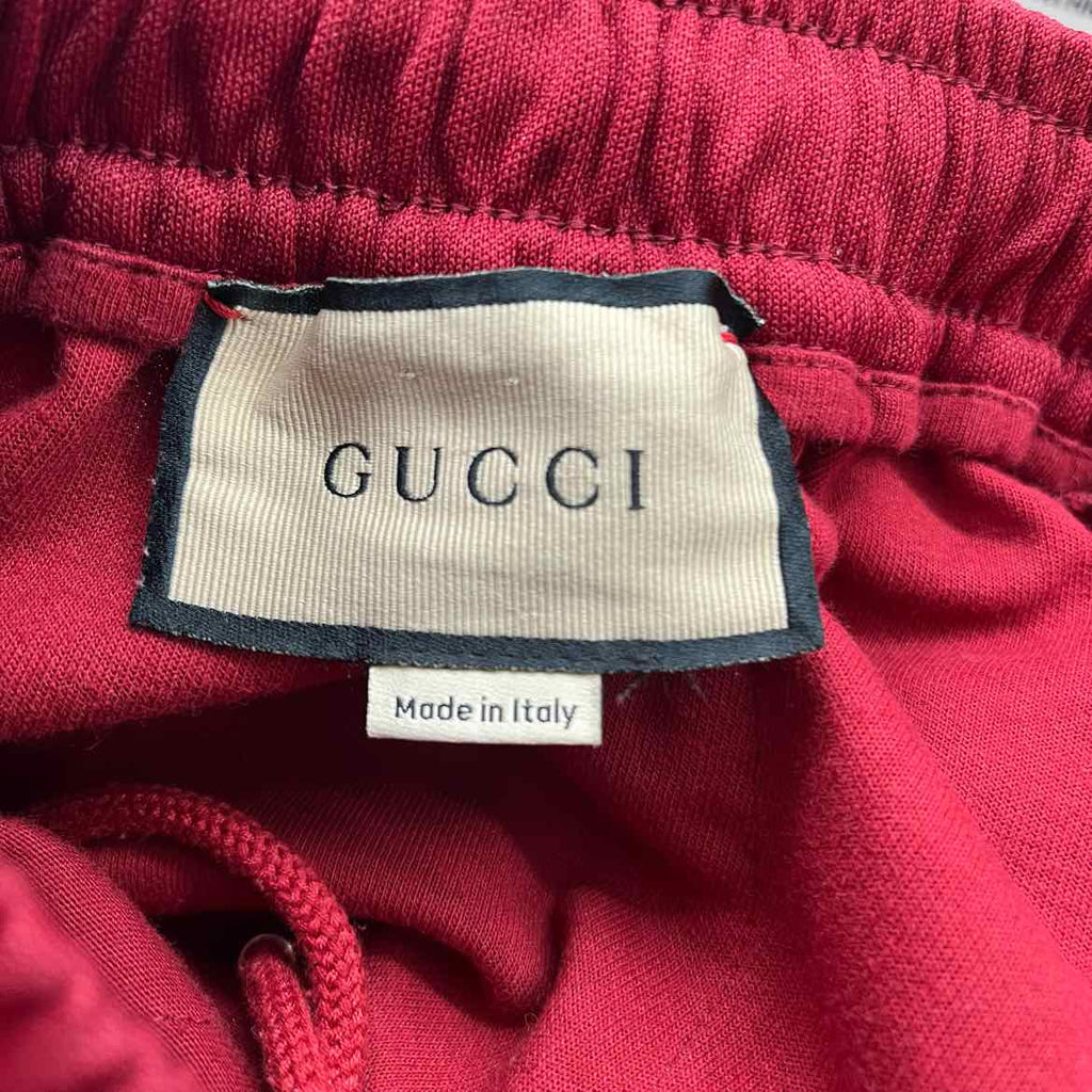 Gucci Track Pants "ORIGINAL GUCCI" Maroon Used Size L