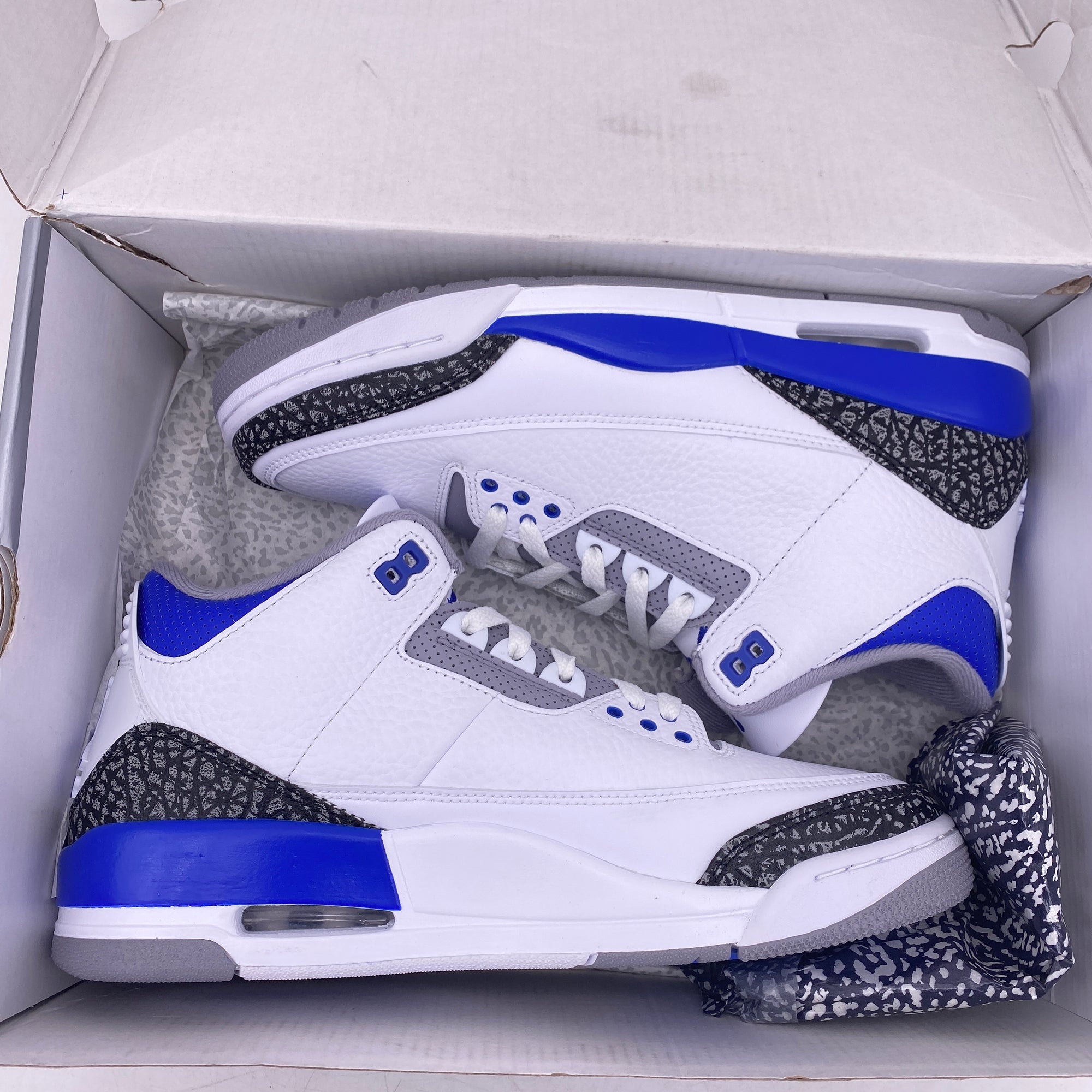 Air Jordan 3 Retro &quot;Racer Blue&quot; 2021 New Size 9