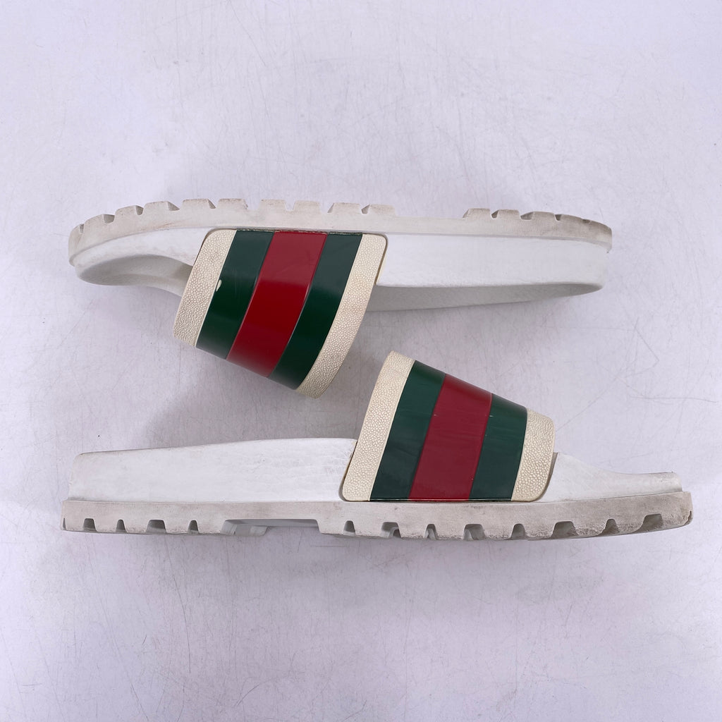 Gucci Slide "Red Green Stripe"  Used Size 9G