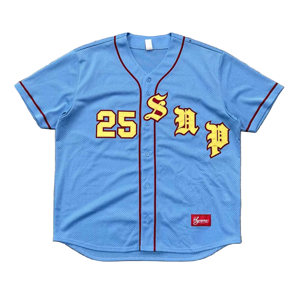 Supreme Jersey "OLD ENGLISH" Blue Used Size 2XL