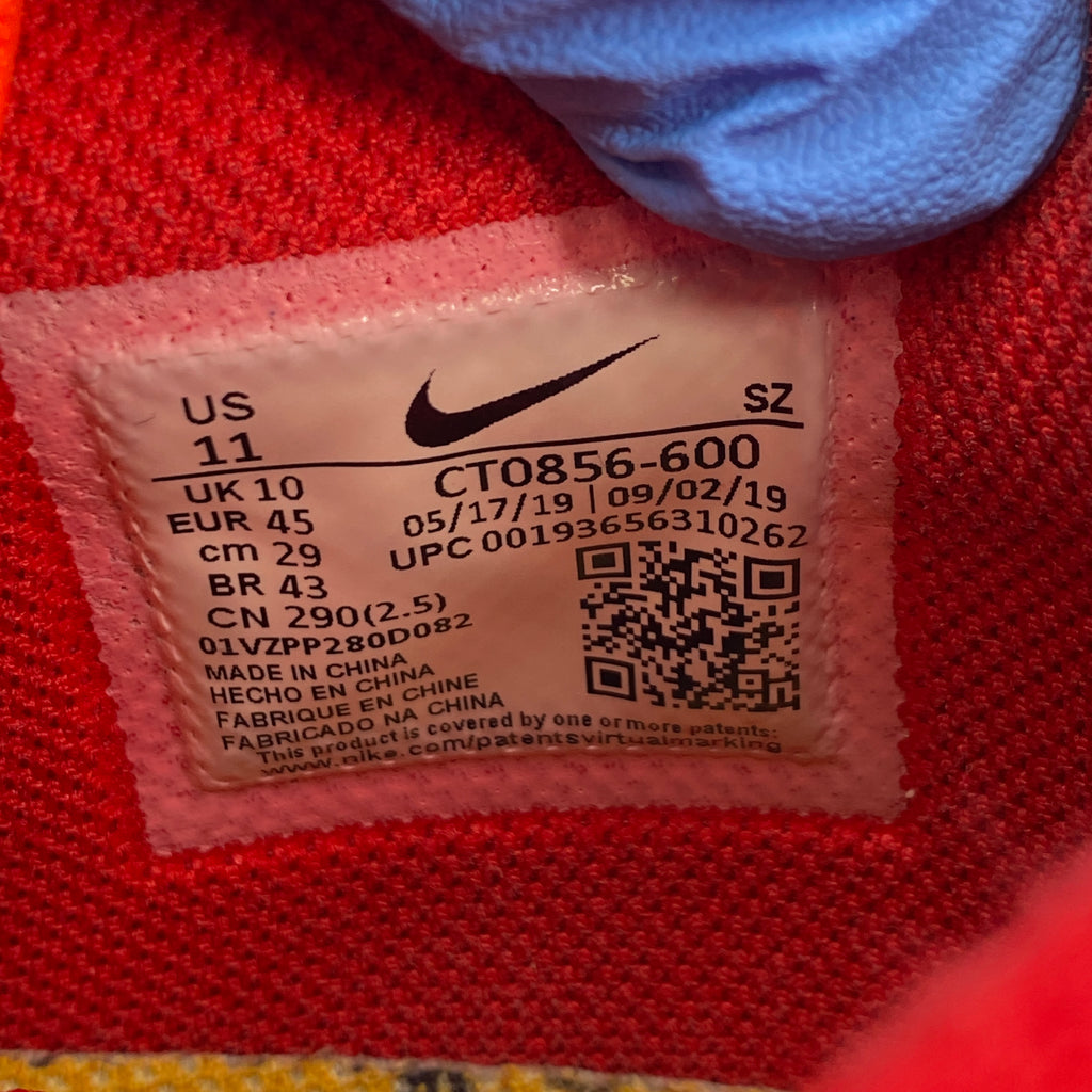 Nike Dunk Low / OW "University Red" 2019 Used Size 11