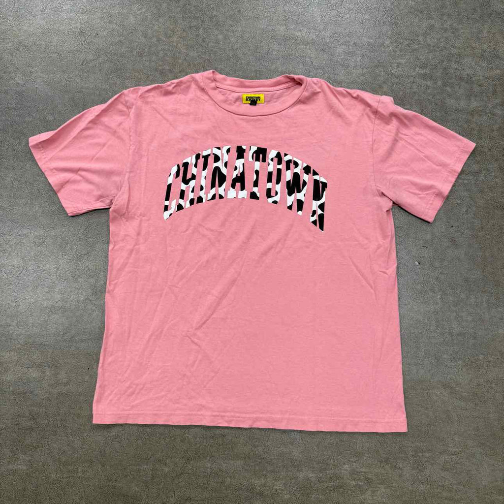 Chinatown Market T-Shirt "COW PRINT" Pink Used Size XL