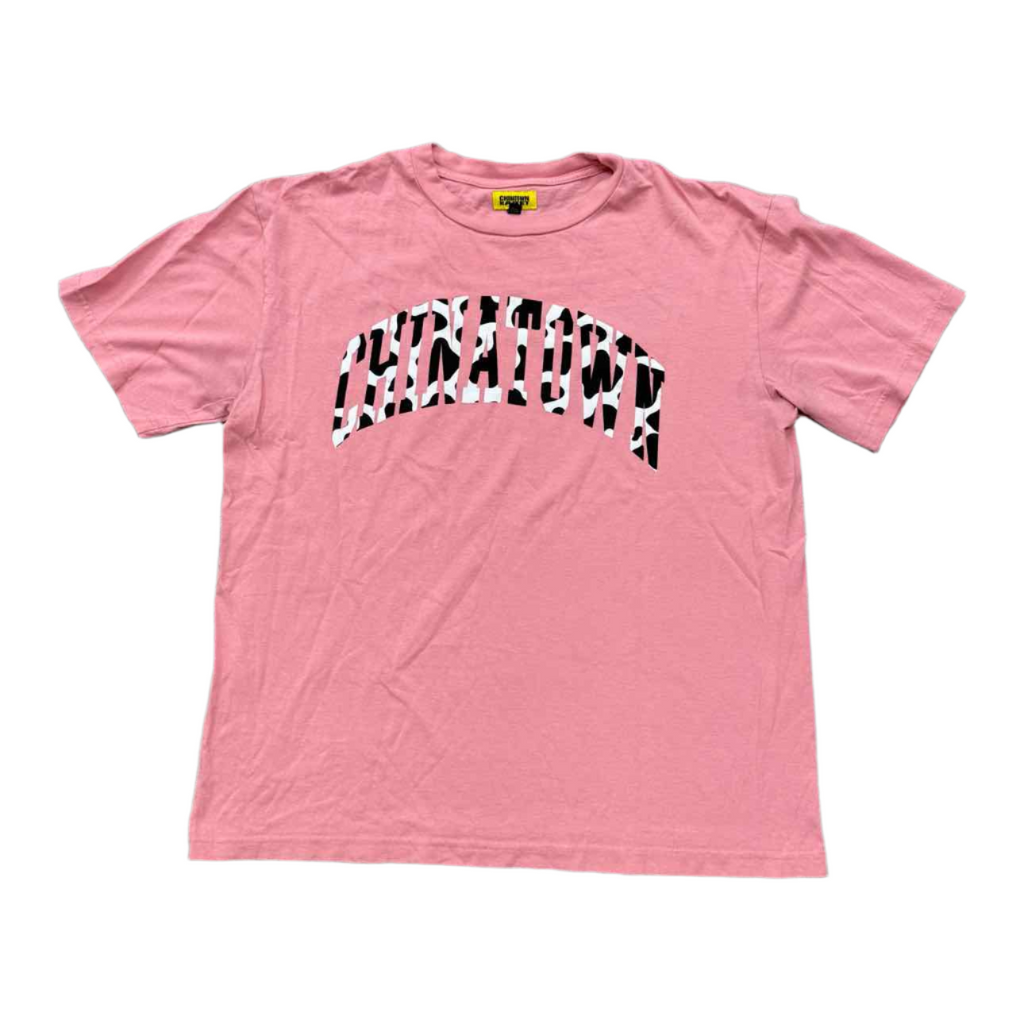 Chinatown Market T-Shirt "COW PRINT" Pink Used Size XL