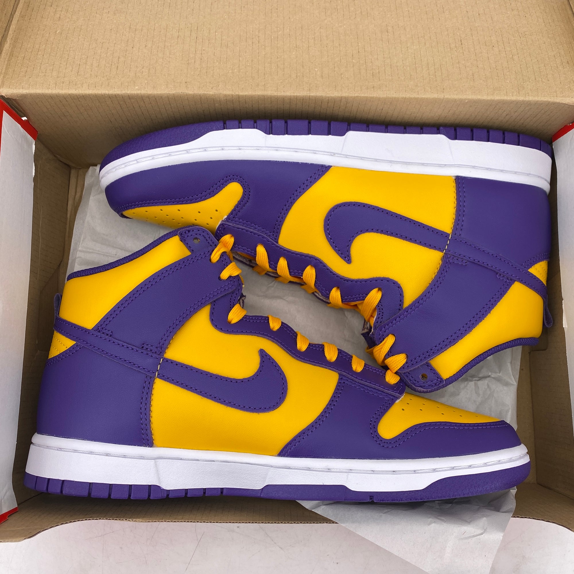 Nike Dunk High &quot;Lakers&quot; 2022 New Size 9