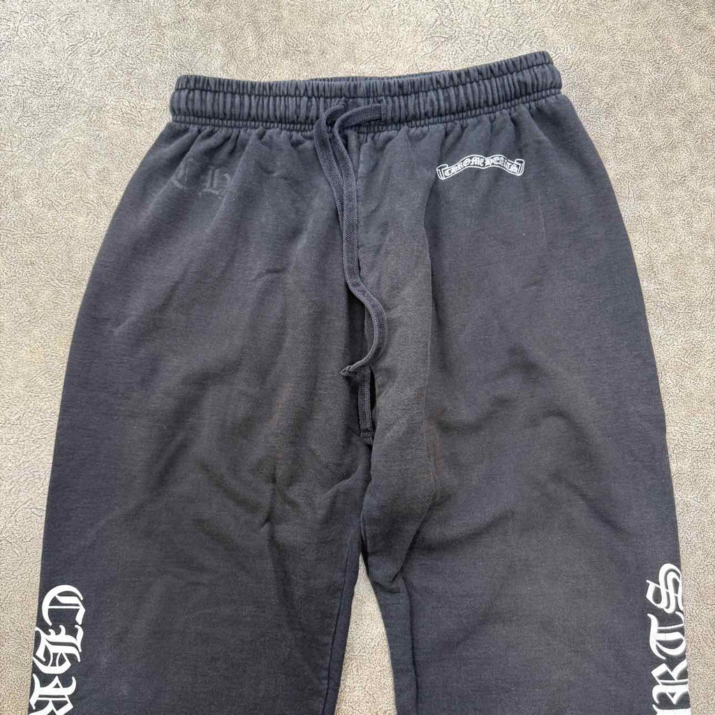 Chrome Hearts Sweatpants "VERTICAL LOGO" Black Used Size XL