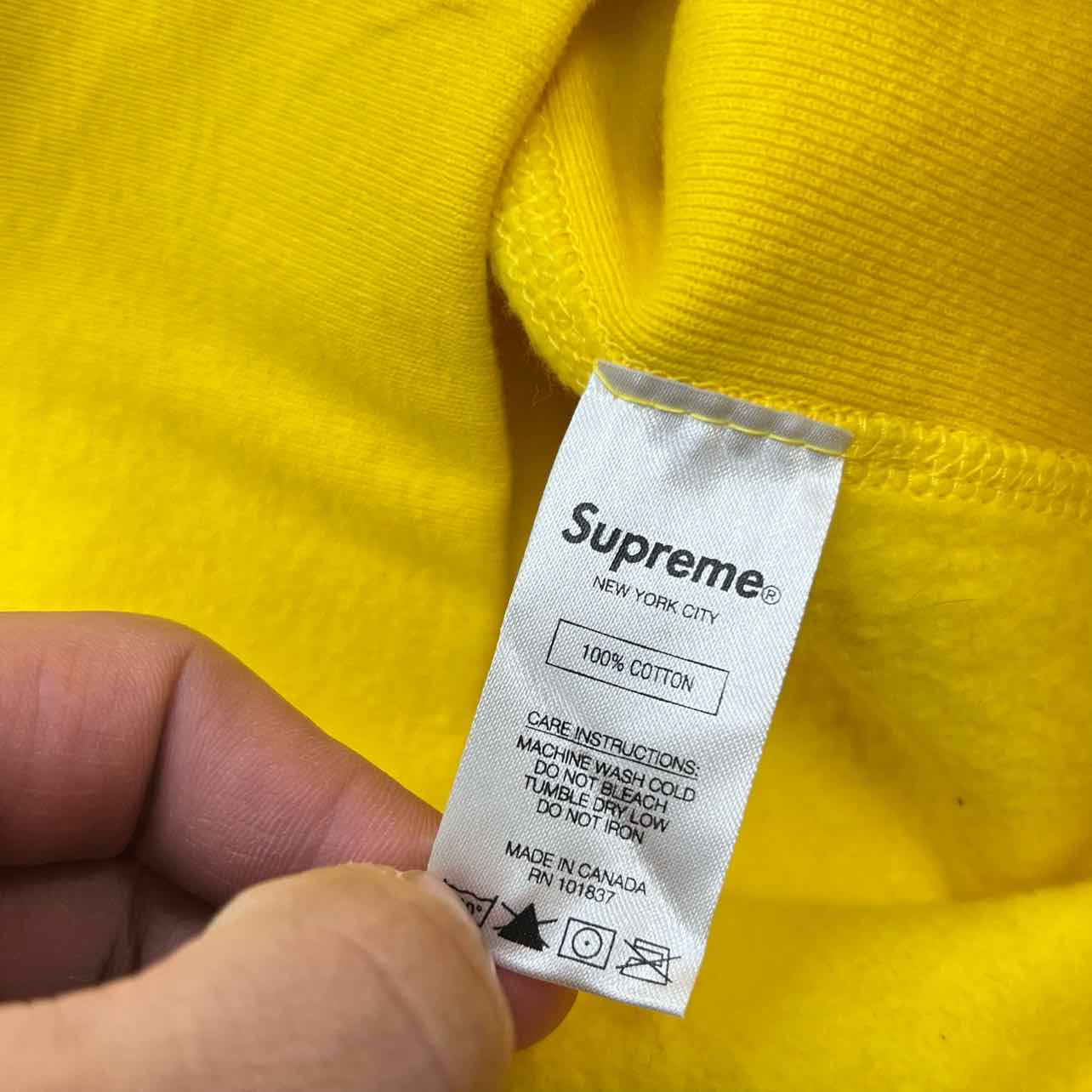 Supreme Hoodie "BANDANA BOX LOGO" Yellow Used Size S