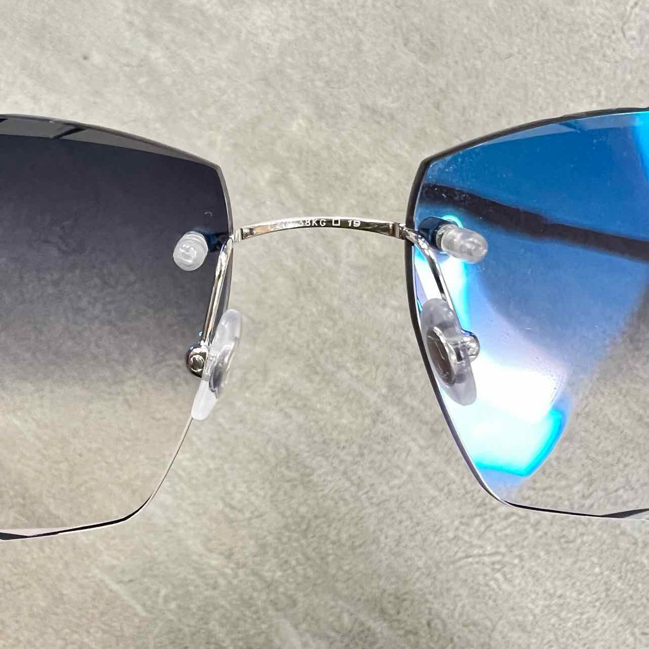Cartier Sunglasses &quot;BIG C DIAMOND CUT&quot; New Silver Size OS