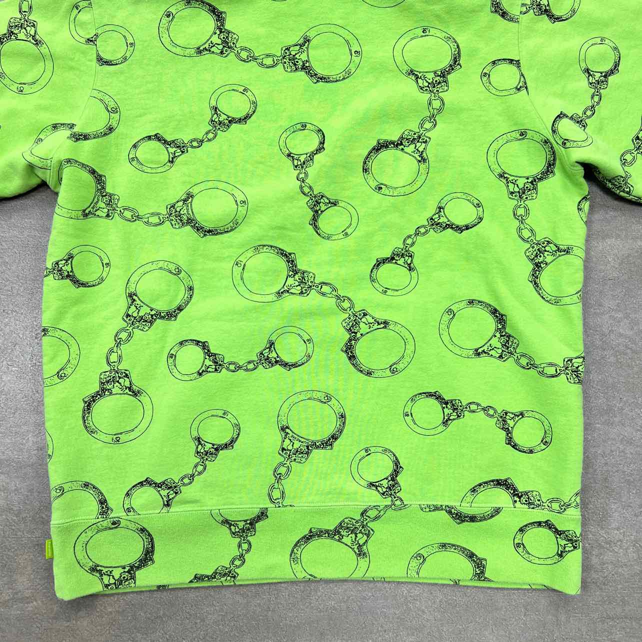 Supreme Hoodie &quot;HANDCUFFS&quot; Neon Used Size XL