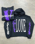 Vlone Hoodie "PALM ANGELS" Purple New Size XL