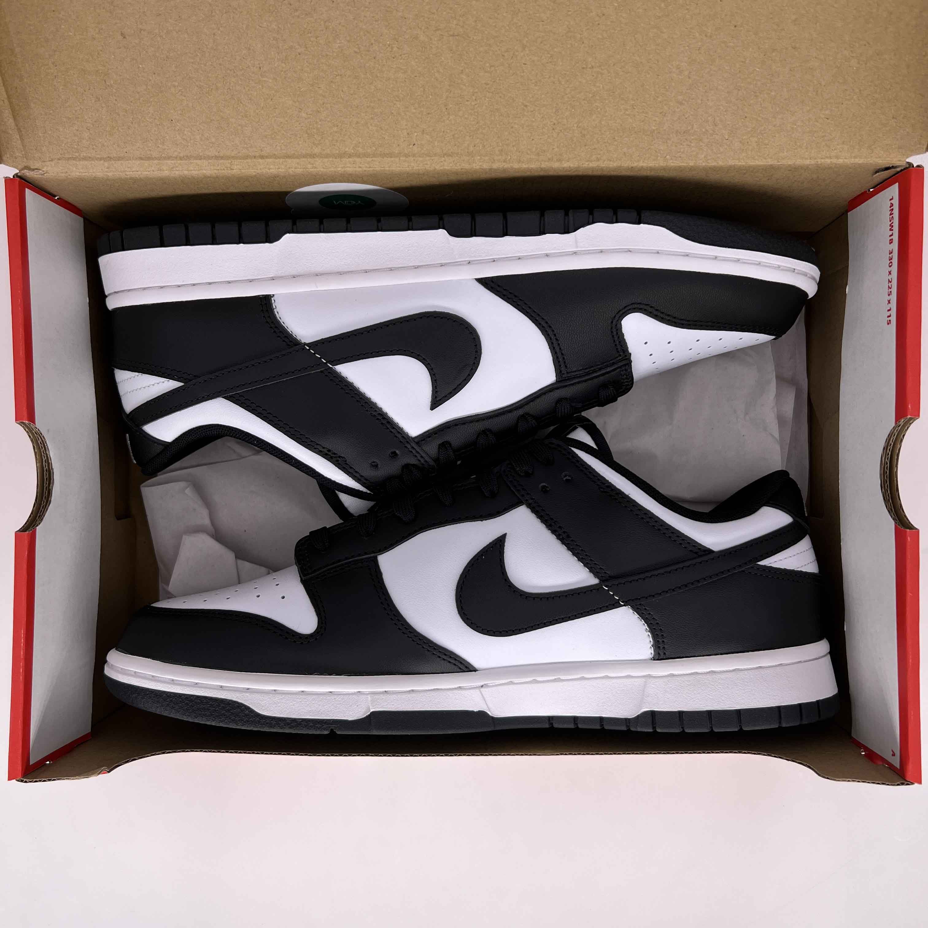 Nike Dunk Low Retro "BLACK WHITE" 2022 New Original Box Size 8