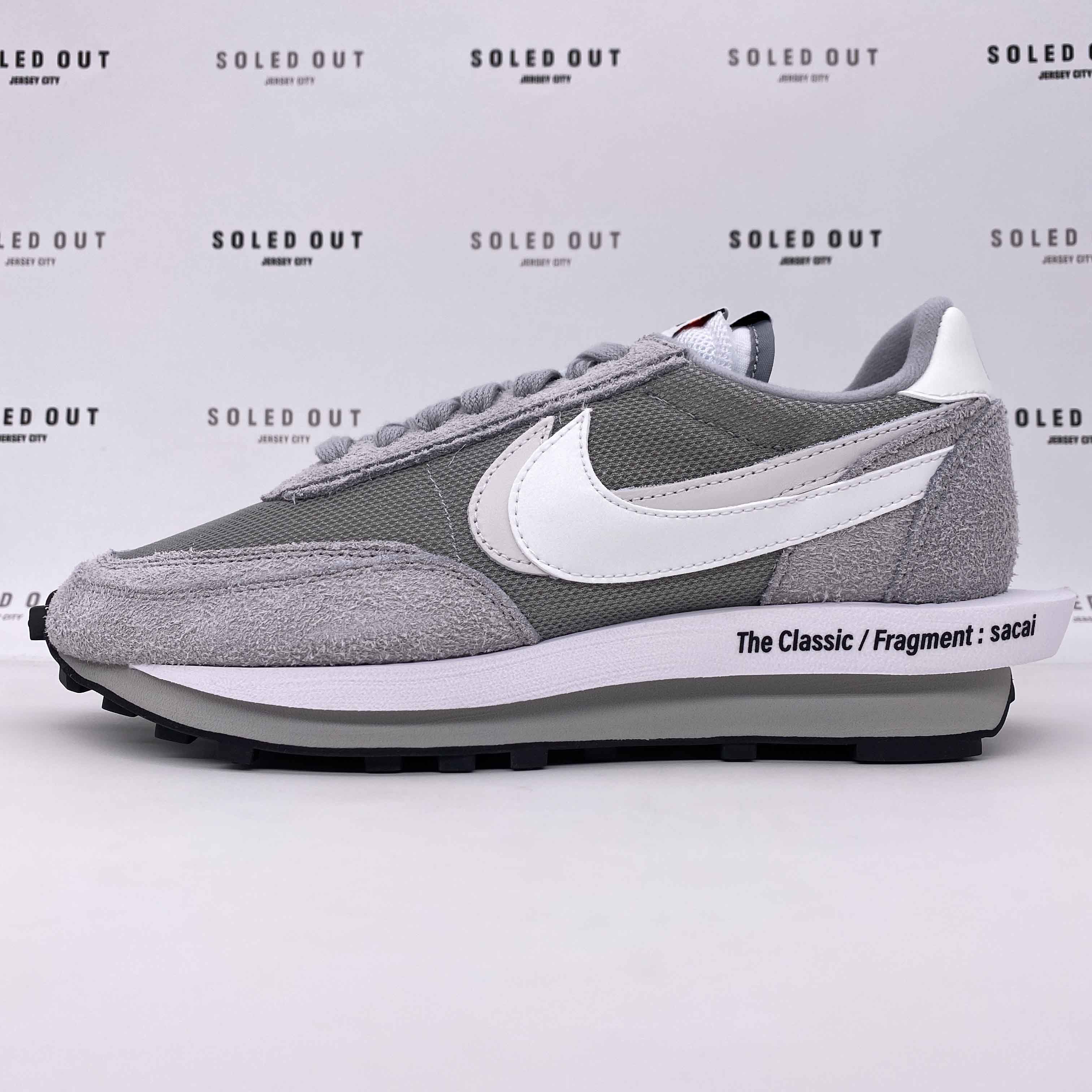 Nike LD WAFFLE / Sacai &quot;Fragment Grey&quot; 2021 New Size 7.5