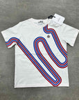Moncler T-Shirt "STRIPES" White New Size 10
