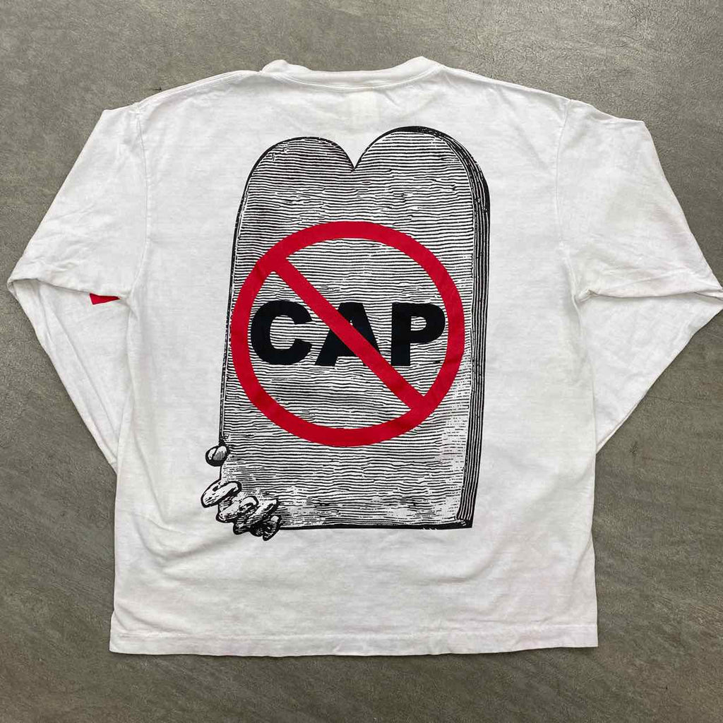 Vlone T-Shirt "NO CAP" White Used Size XL