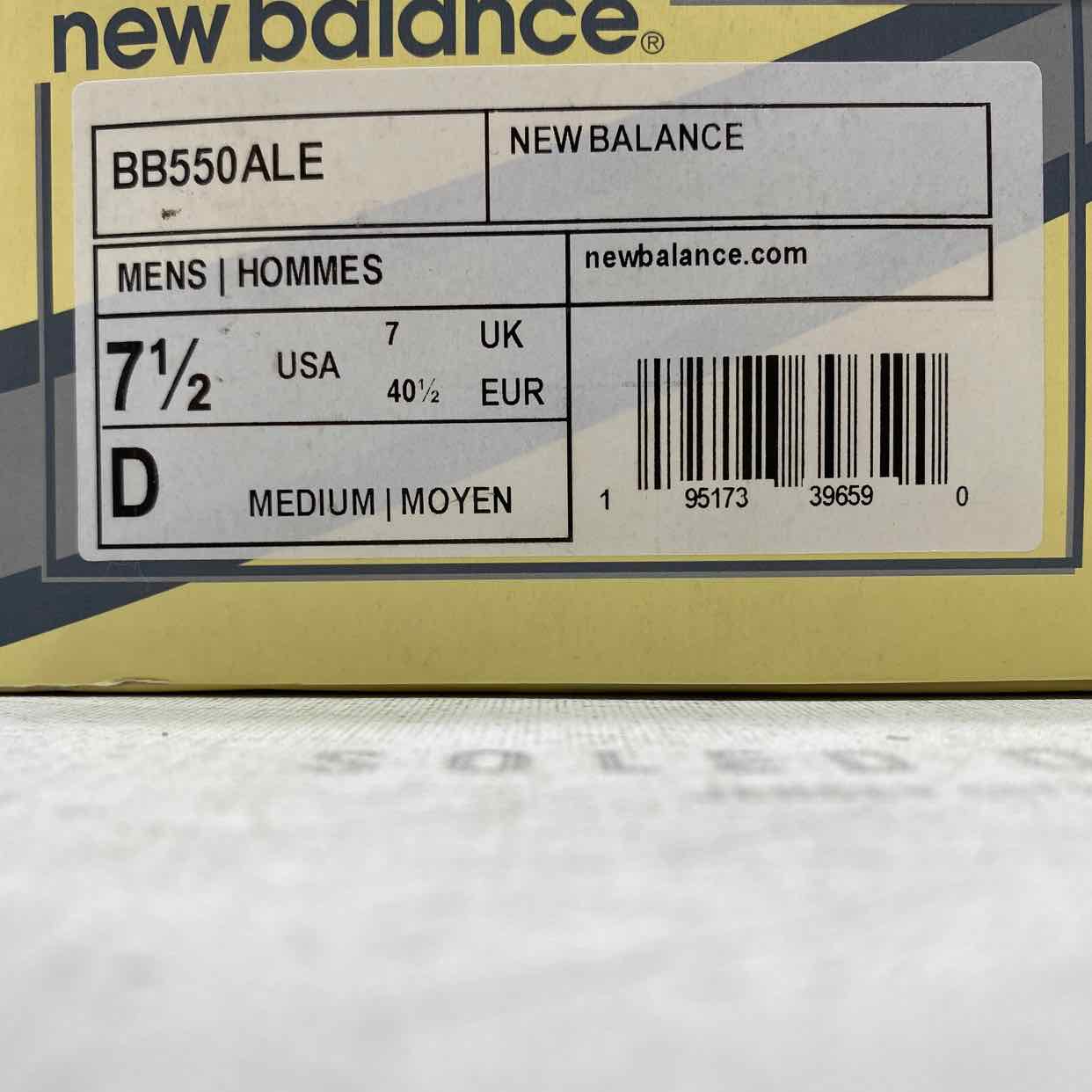 New Balance 550 / ALD &quot;Grey&quot; 2020 New Size 7.5