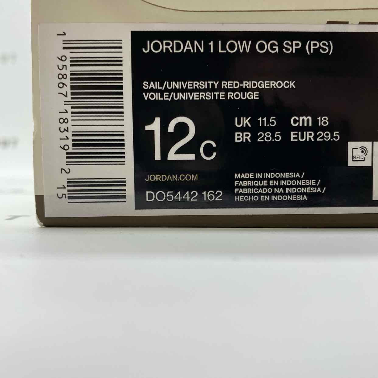 Air Jordan (PS) 1 Low OG SP &quot;Reverse Mocha&quot; 2022 New Size 12c