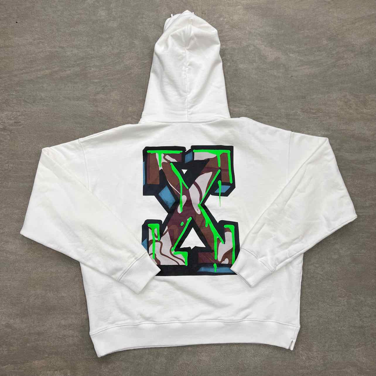 OFF-WHITE Hoodie &quot;ARROW SKATE&quot; White New Size M