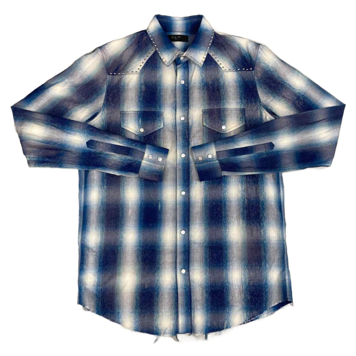 Amiri Flannel &quot;STUDDED&quot; Blue Used Size S