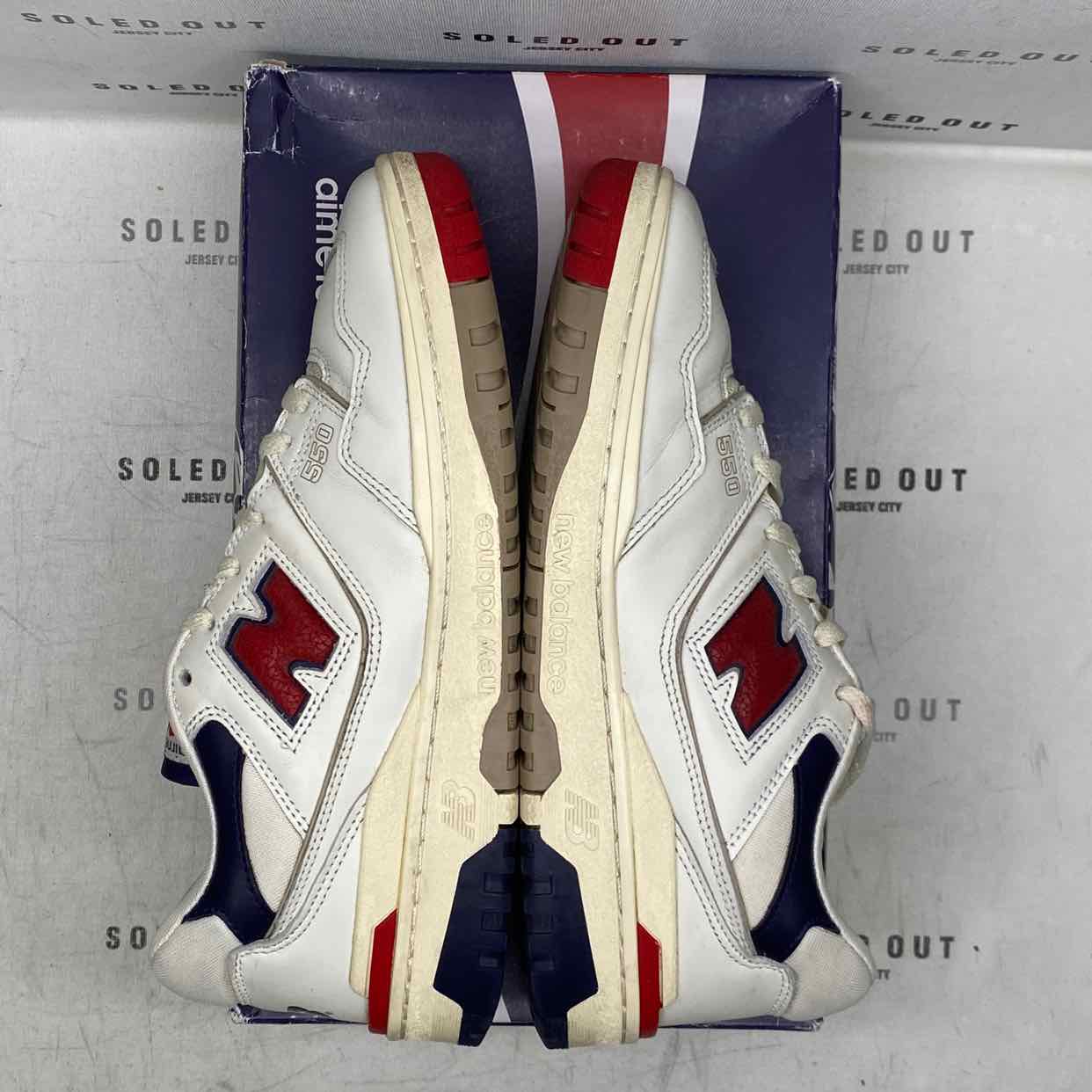 New Balance 550 &quot;Ald White Navy Red&quot; 2021 Used Size 8.5