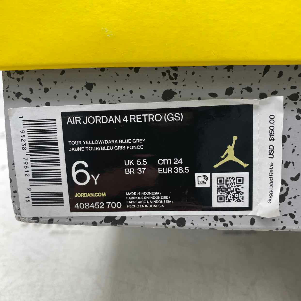 Air Jordan (GS) 4 Retro &quot;Lightning&quot; 2021 New Size 6Y