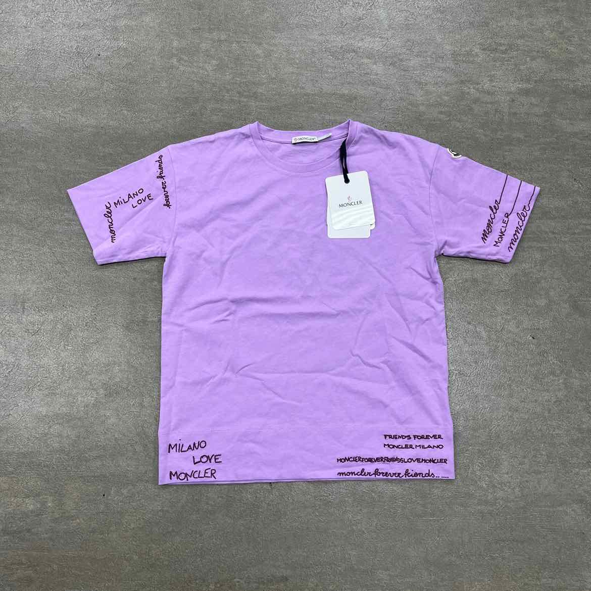 Moncler T-Shirt &quot;PASTEL&quot; Purple New Size 14