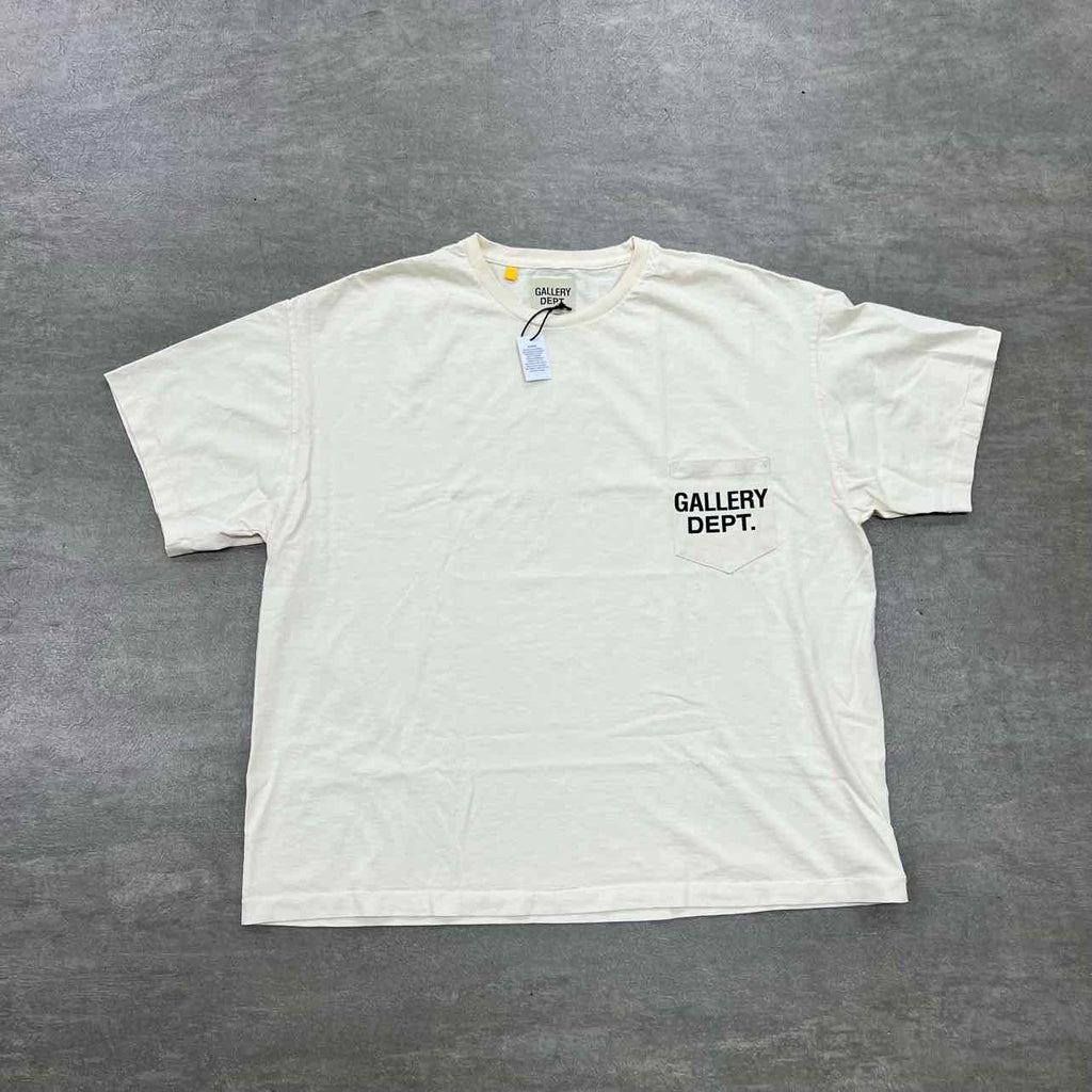 Gallery DEPT. T-Shirt "POCKET LOGO" Cream New Size M