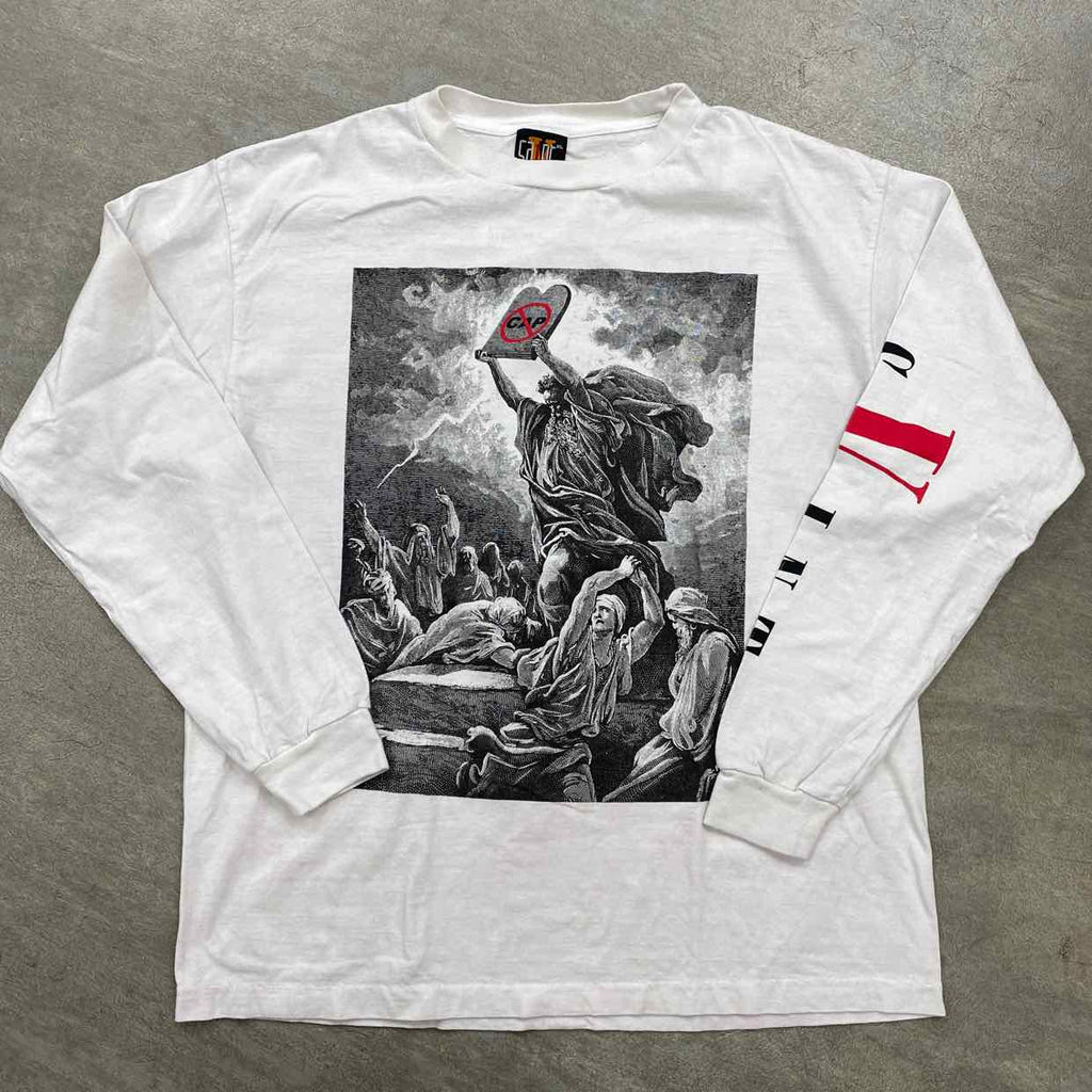 Vlone T-Shirt "NO CAP" White Used Size XL