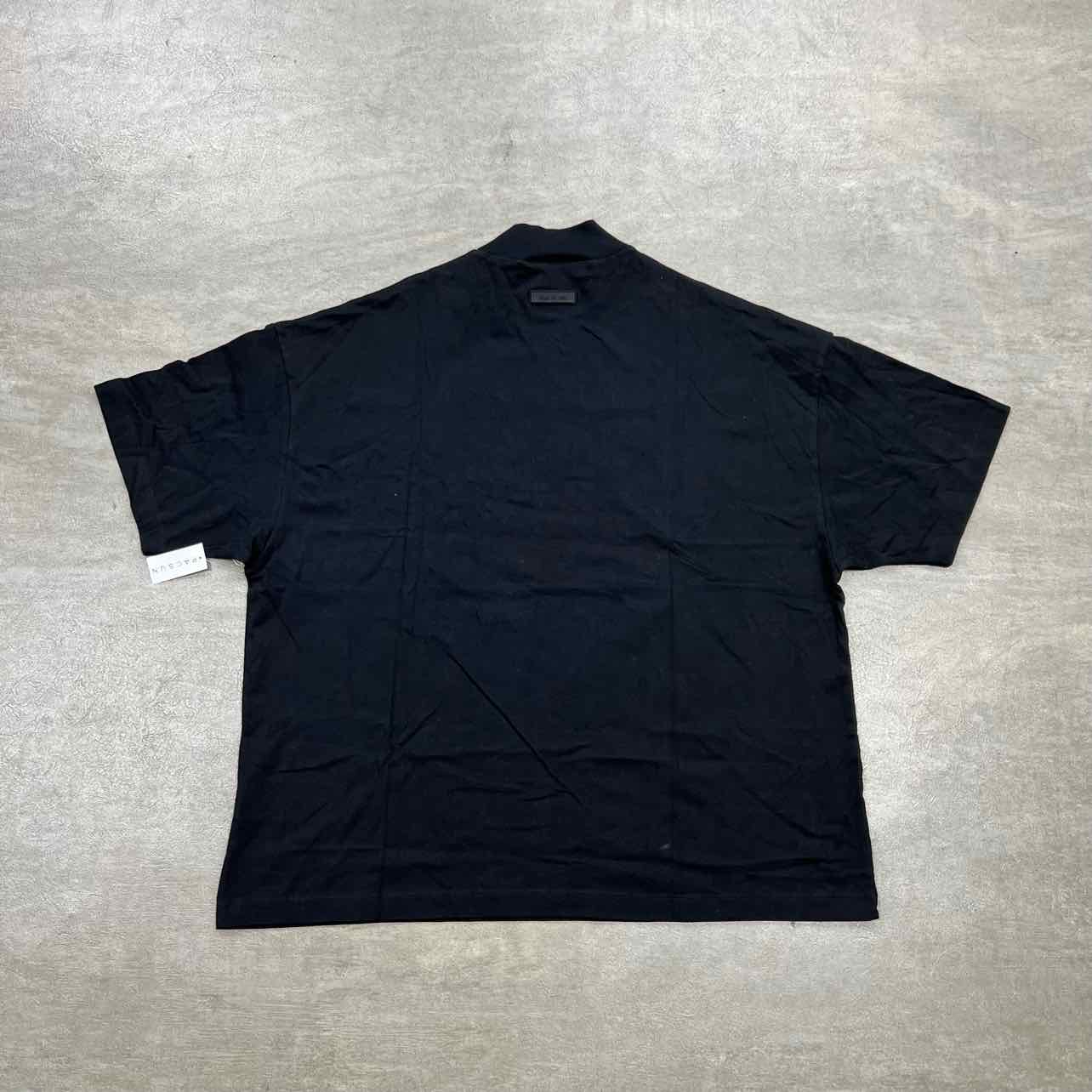Fear of God T-Shirt &quot;ESSENTIALS&quot; Jet Black New Size L