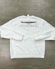 OFF-WHITE Crewneck Sweater "ILLUSIONS" White Used Size XL