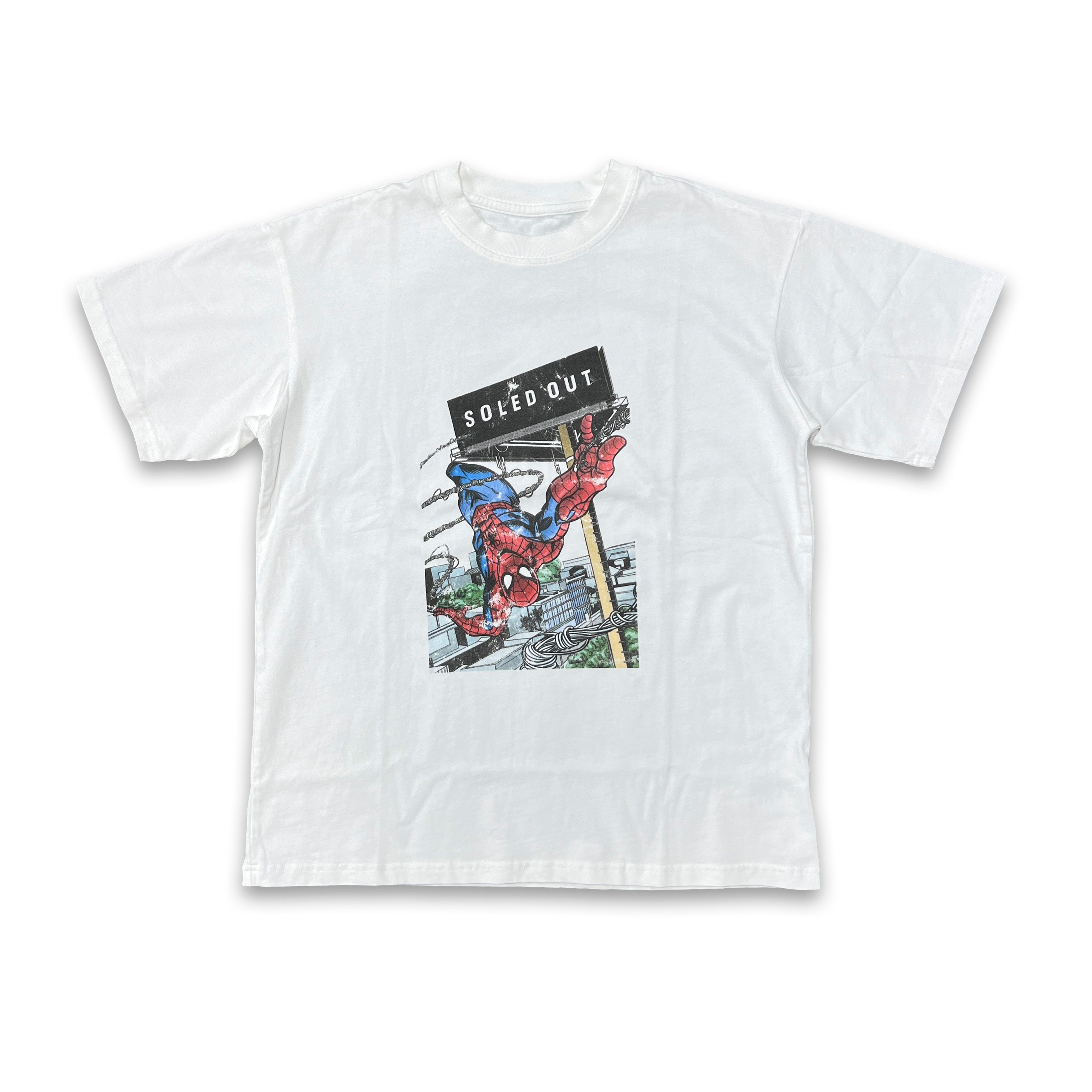 Soled Out T-Shirt "SPIDERMAN" White New Size S