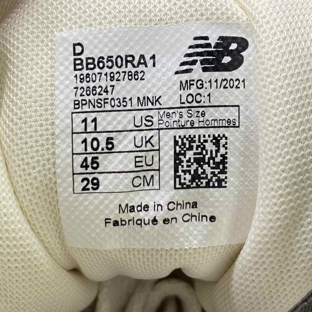 New Balance 650 / ALD &quot;White Grey&quot; 2021 New Size 11