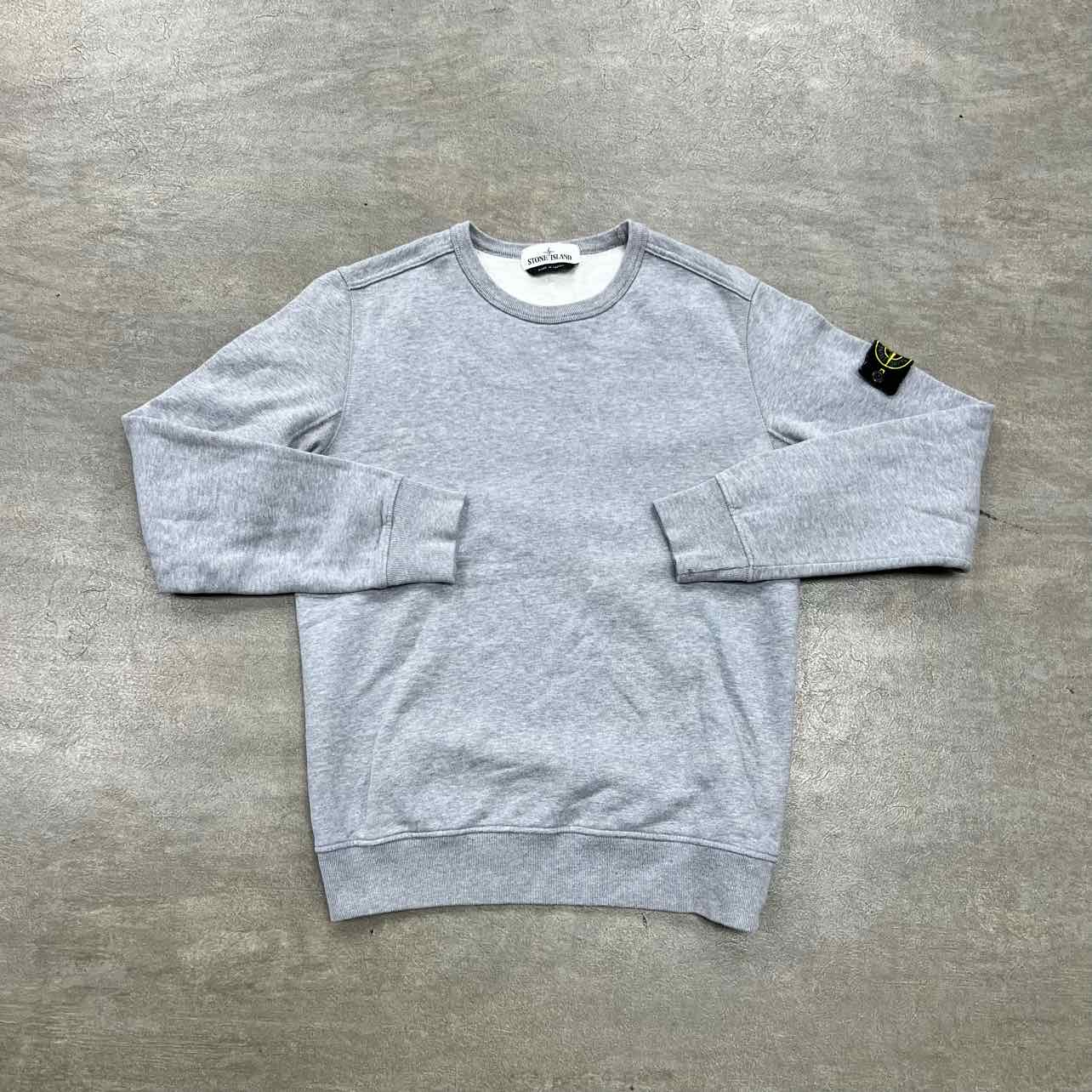 Stone Island Crewneck Sweater &quot;PATCH&quot; Grey Used Size M