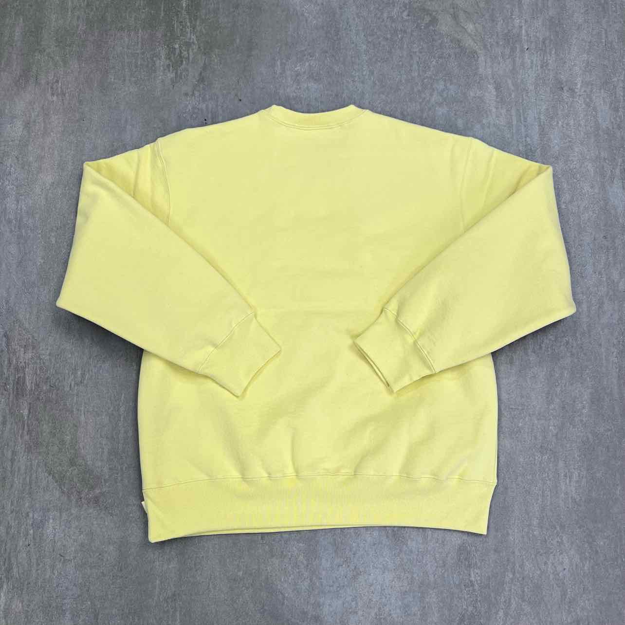 Supreme Crewneck Sweater &quot;BOX LOGO&quot; Pale Yellow New Size M