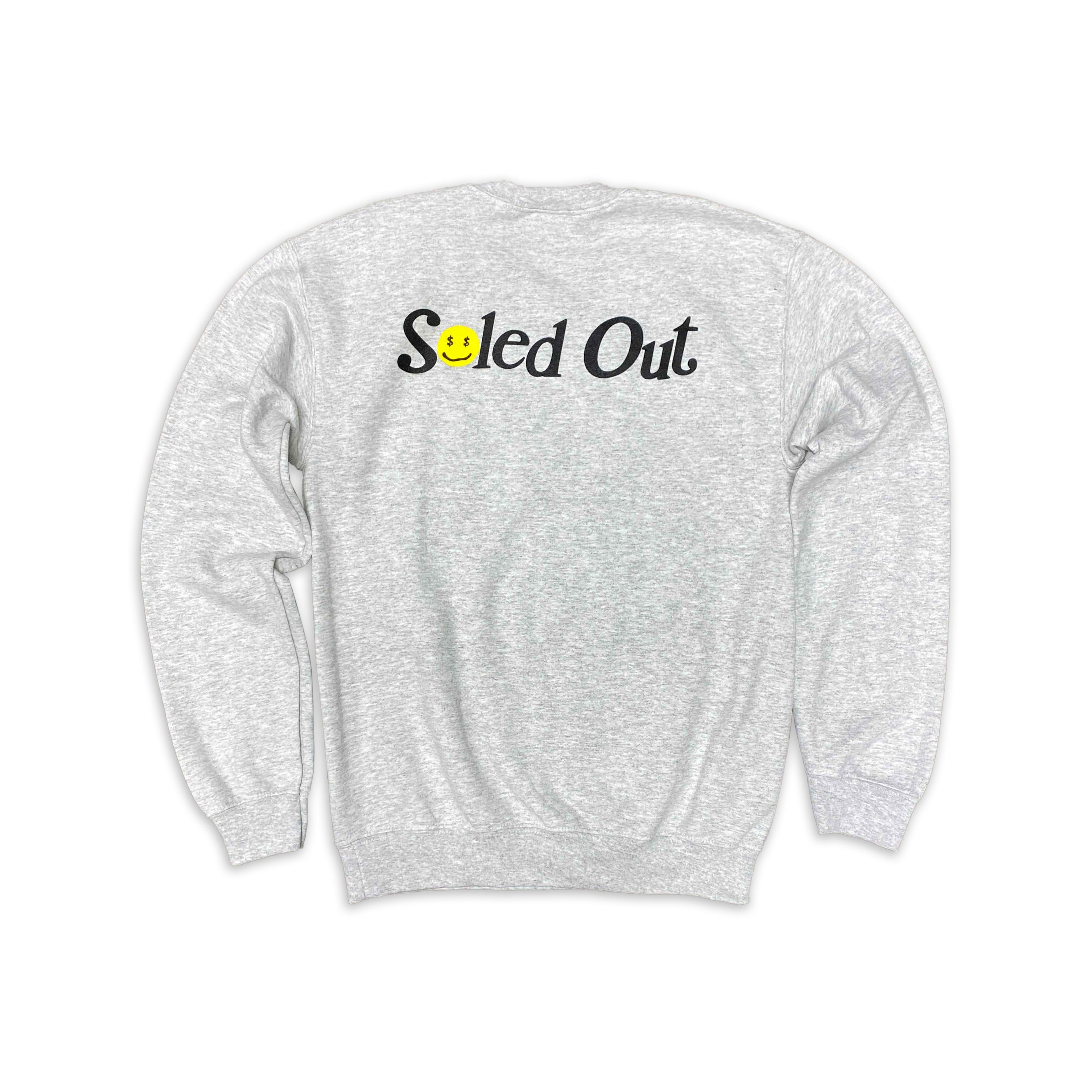 Soled Out Crewneck Sweater "EXPENSIVE" Ash New Size M