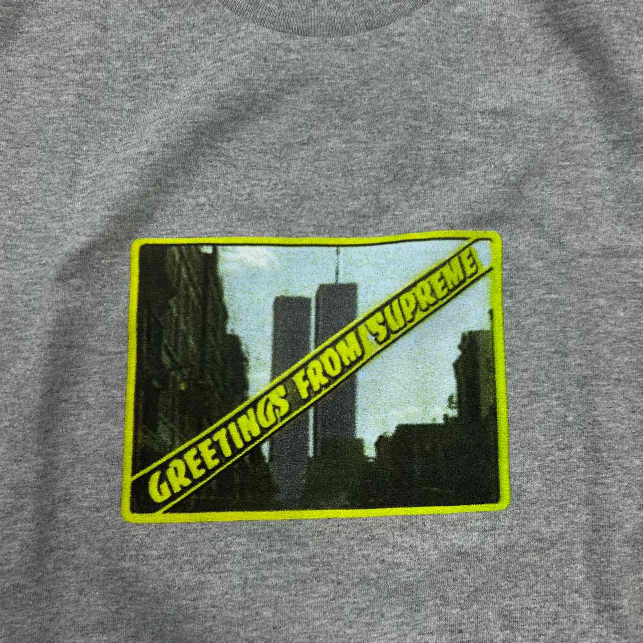 Supreme T-Shirt &quot;GREETINGS FROM SUPREME&quot; Grey New Size XL