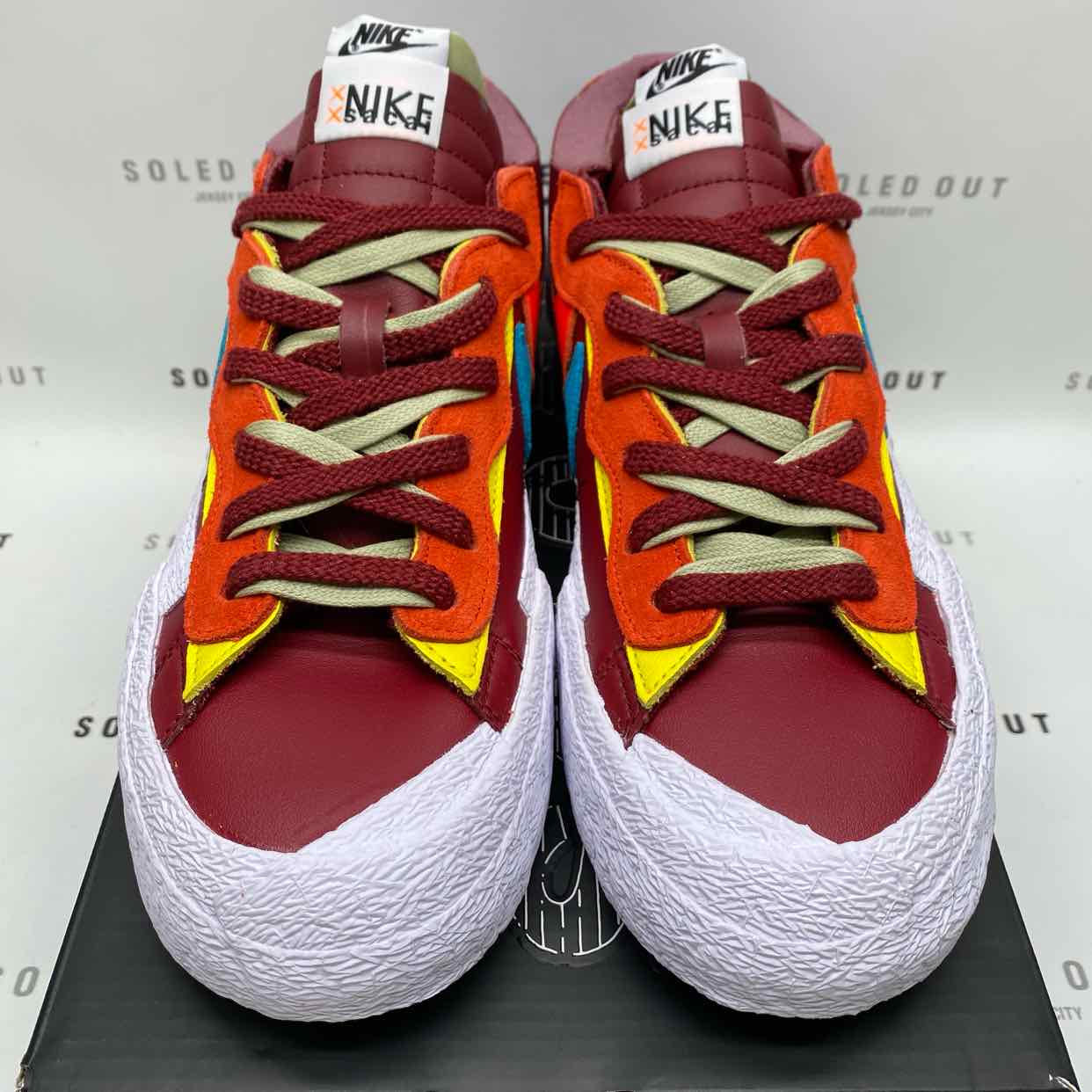 Nike Blazer Low / Sacai &quot;Kaws Red&quot; 2021 New Size 9.5