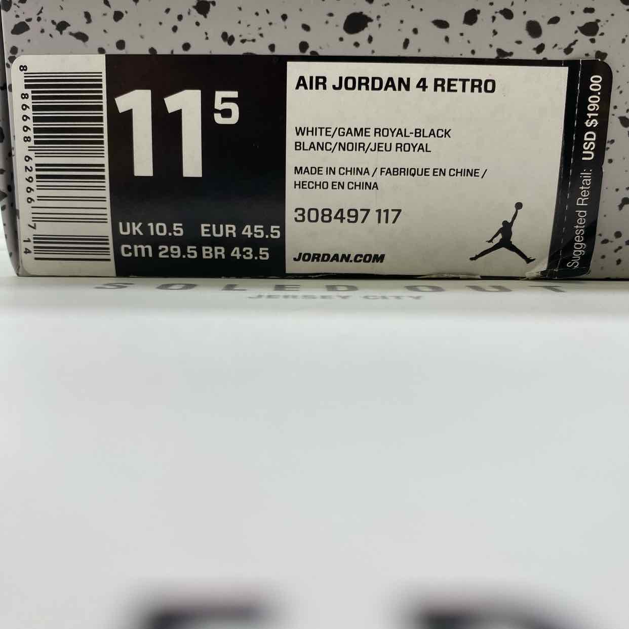 Air Jordan 4 Retro &quot;Motorsports&quot; 2017 Used Size 11.5