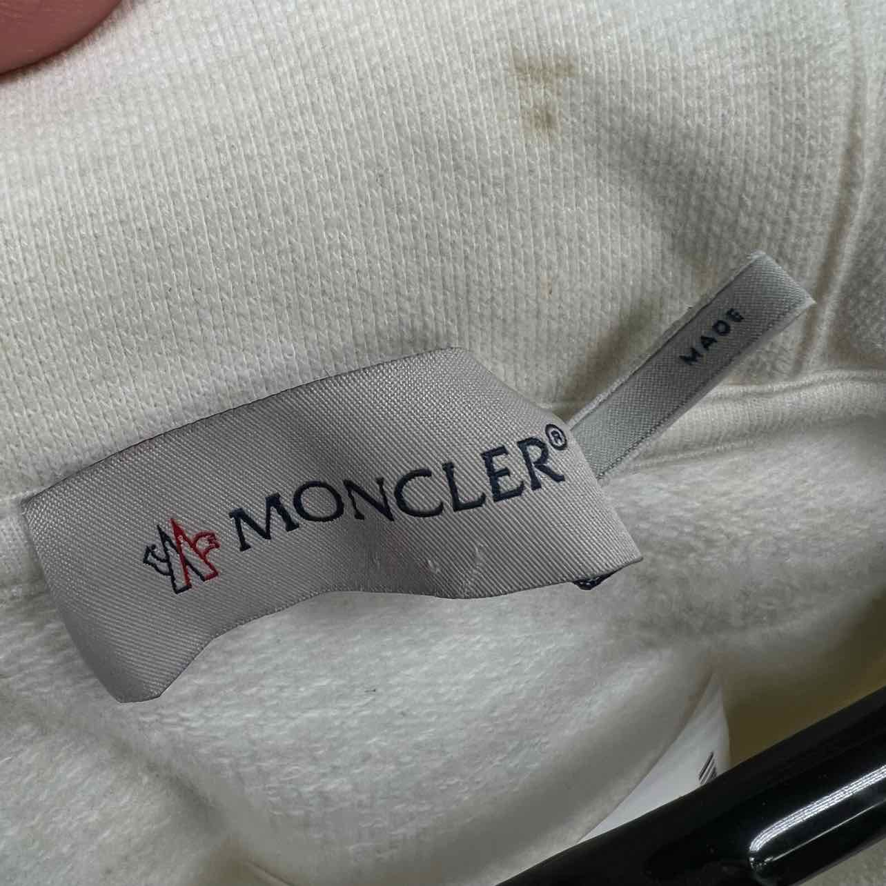Moncler Hoodie &quot;EMBROIDERED&quot; Cream Used Size XL