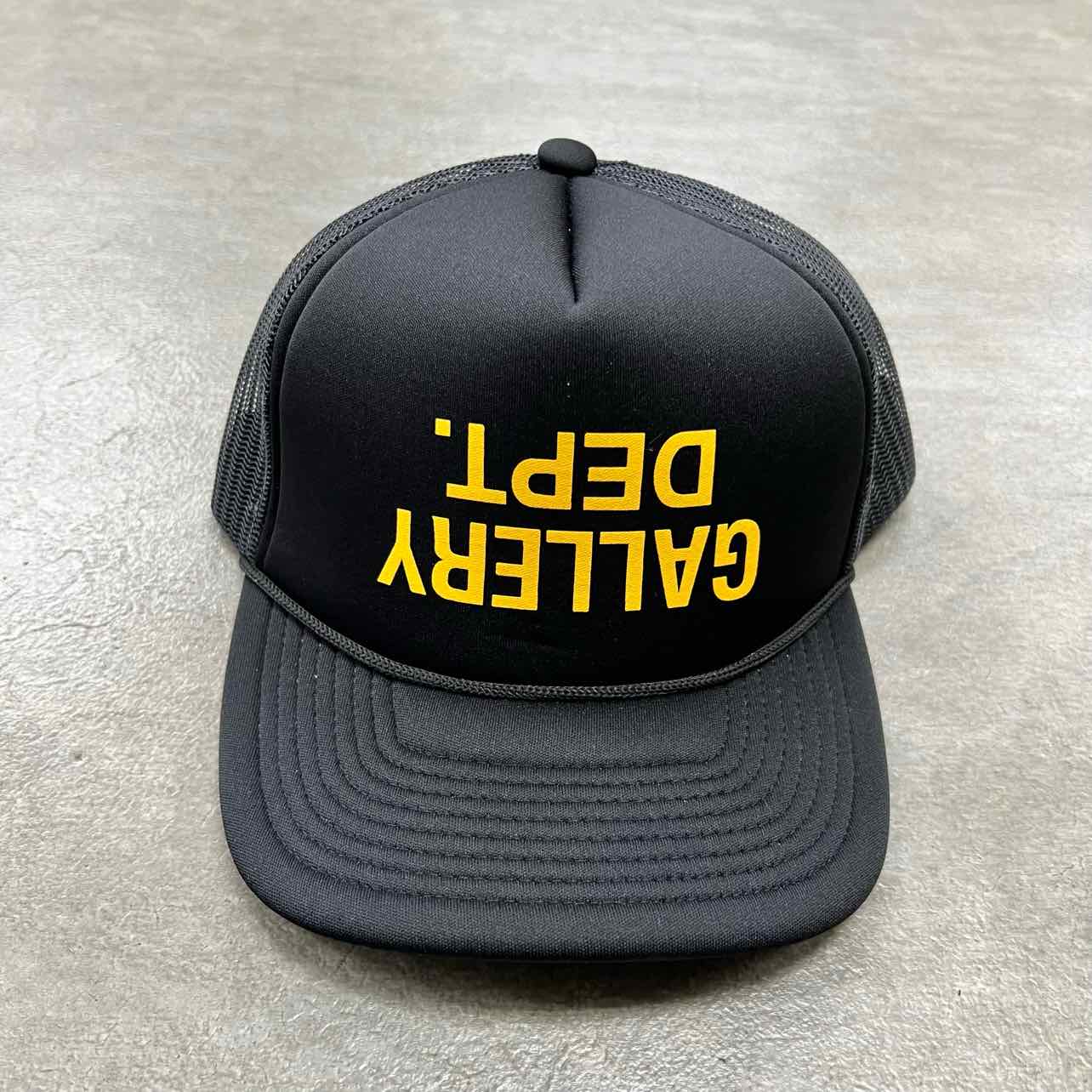 Gallery DEPT. Trucker Hat &quot;UPSIDE DOWN LOGO&quot; New Black