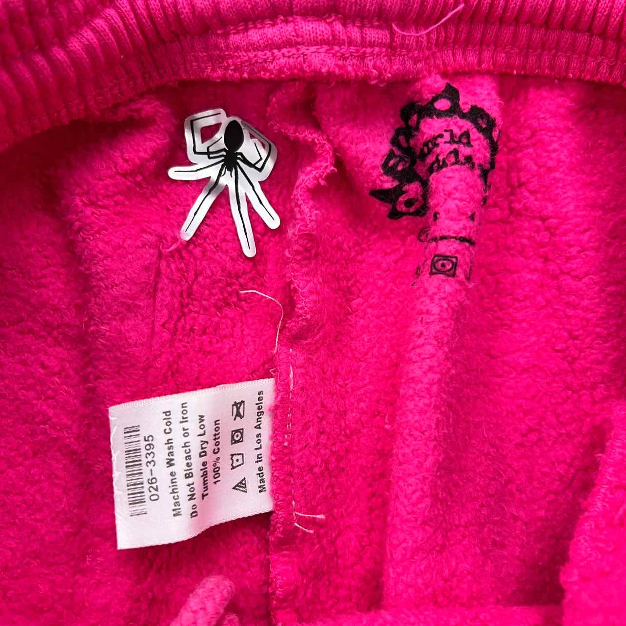 Sp5der Sweatpants "P*NK" Pink New Size M