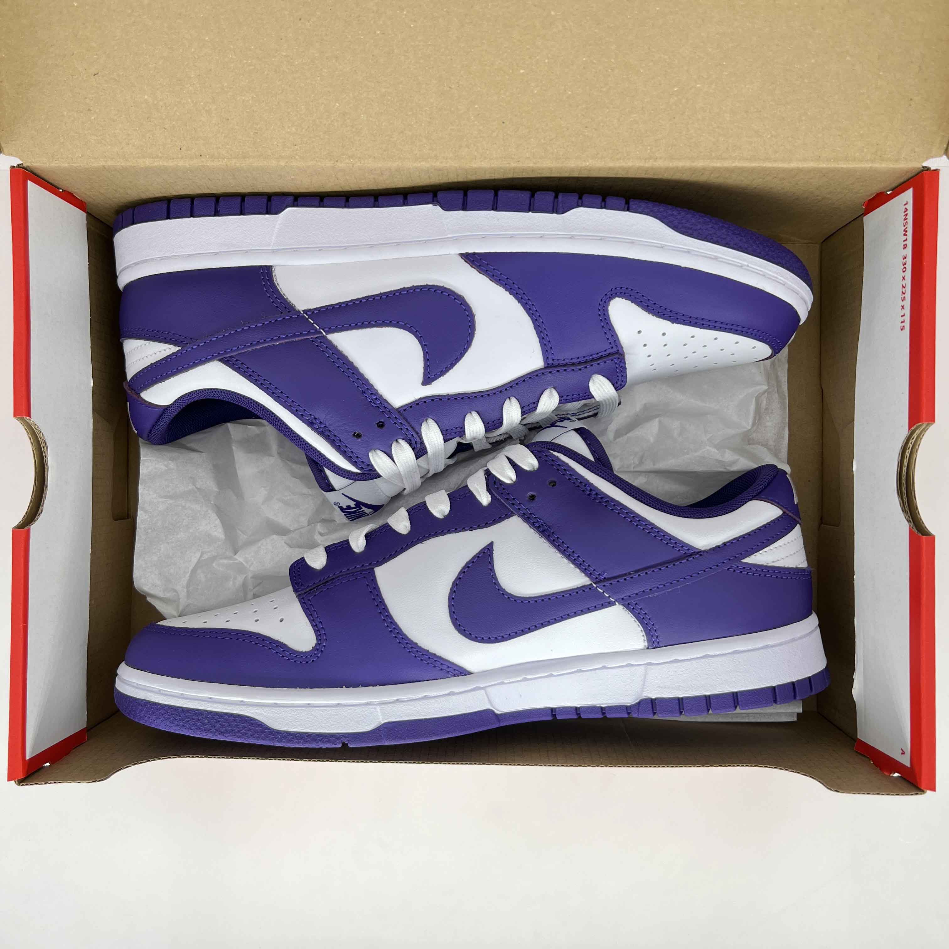 Nike Dunk Low Retro "Court Purple" 2022 New Size 12