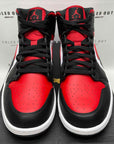 Air Jordan 1 Mid "White Black Red" 2022 New Size 12.5