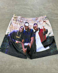 Pop Cultured Shorts "PAID IN FULL" Multi-Color New Size M