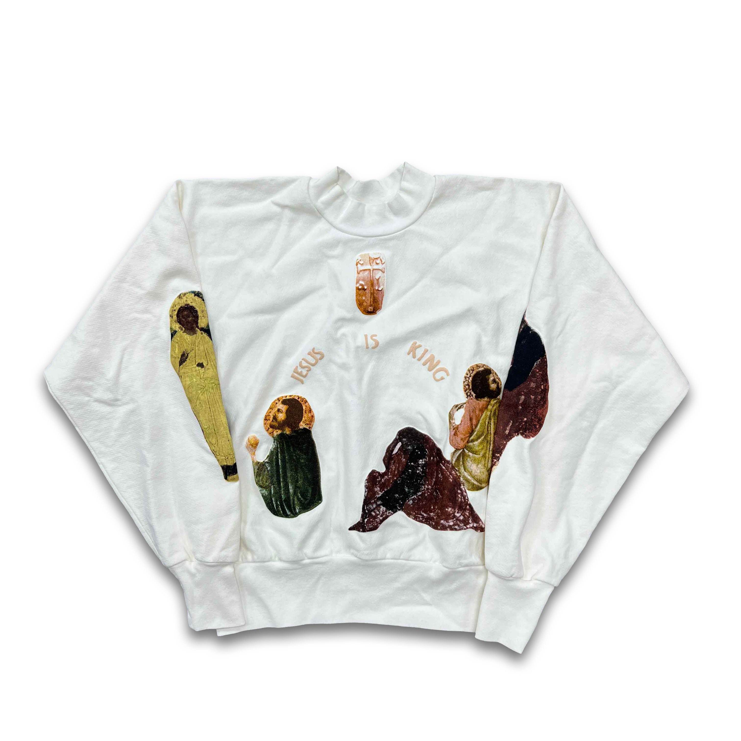 CPFM Crewneck Sweater &quot;JESUS IS KING CROSS&quot; White New (Cond) Size S