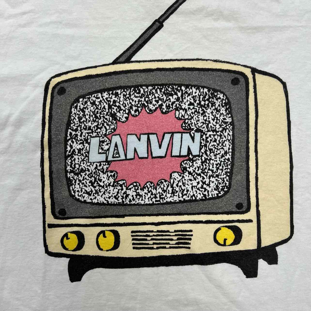 Lanvin T-Shirt &quot;T.V&quot; White Used Size XL