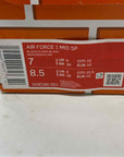 Nike Air Force 1 Mid / OW "Black" 2022 New Size 7